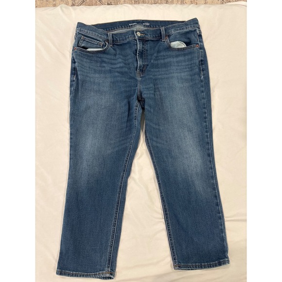 Old Navy Denim - Old Navy Womens 16 Mid-Rise Boyfriend Jeans Built-In Warm Medium Wash Denim